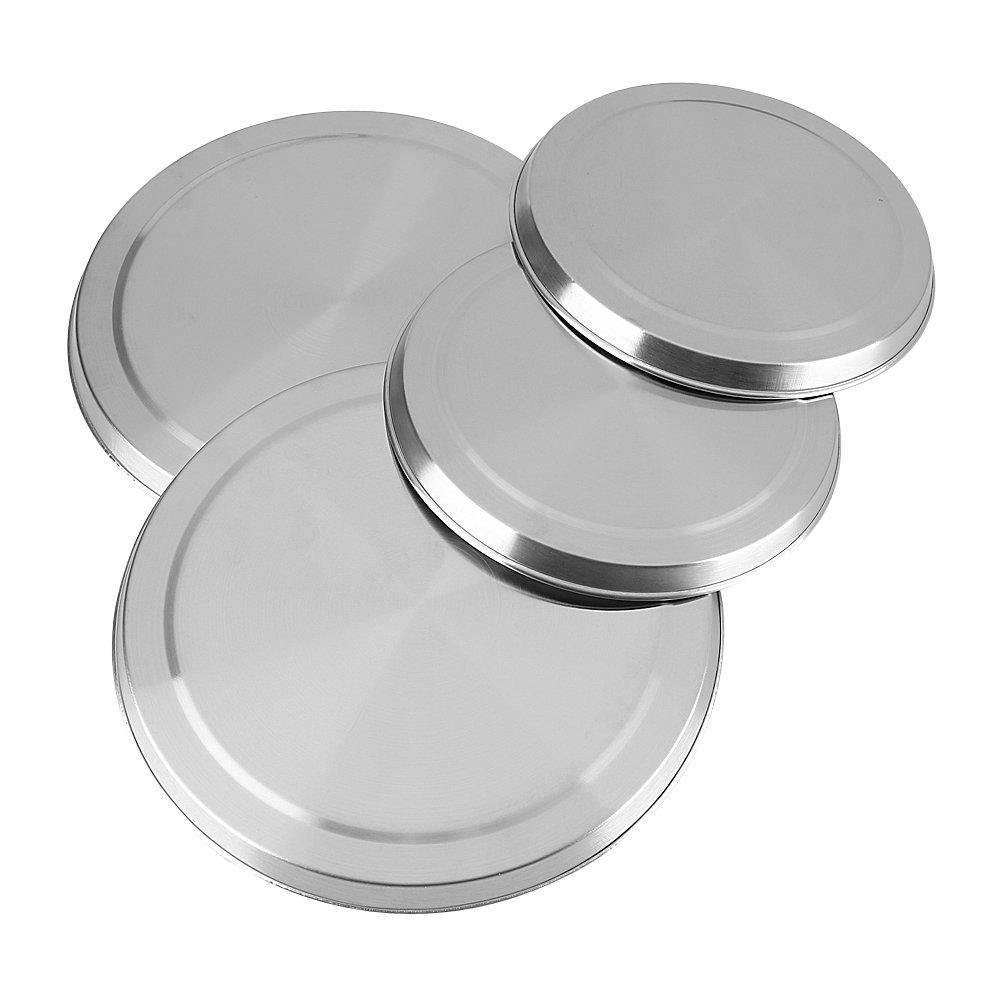 4pcs/Set Stainless Steel Kitchen Stove Top Covers Burner Round Cooker Protection Kitchen Cookware Cover Lid Cooking Tool