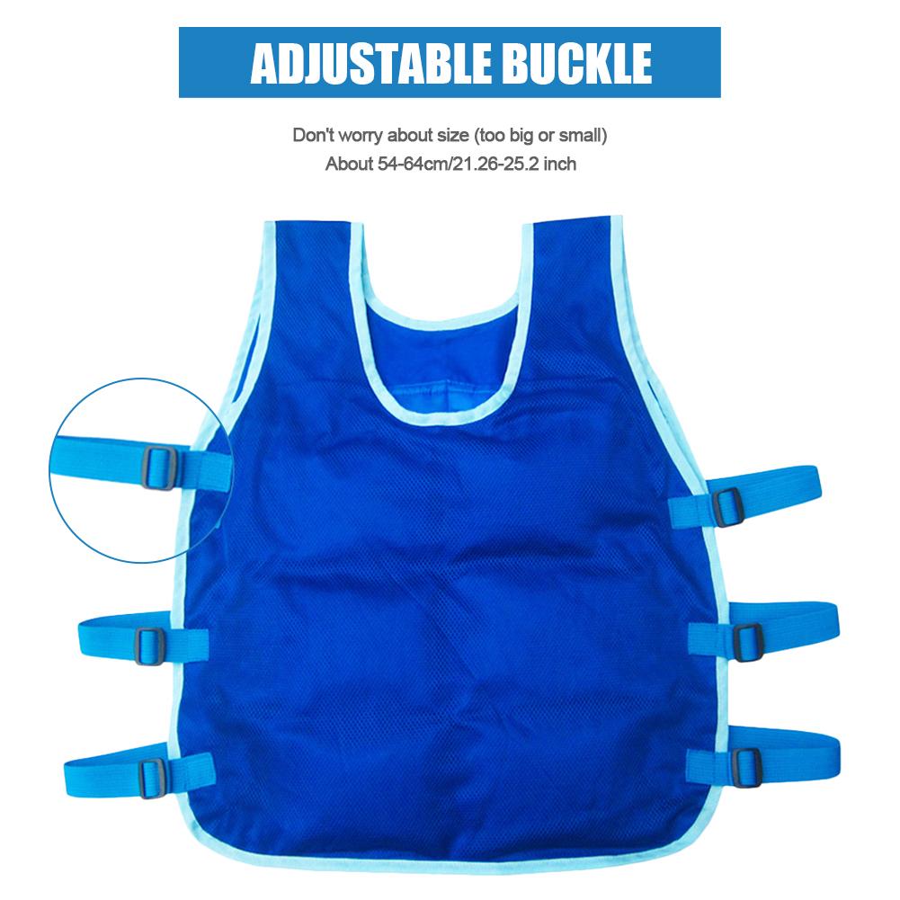 Fishing Cooling Vest Outdoor Riding Blue Adjustable Size Reduce Temperature For Men And Women