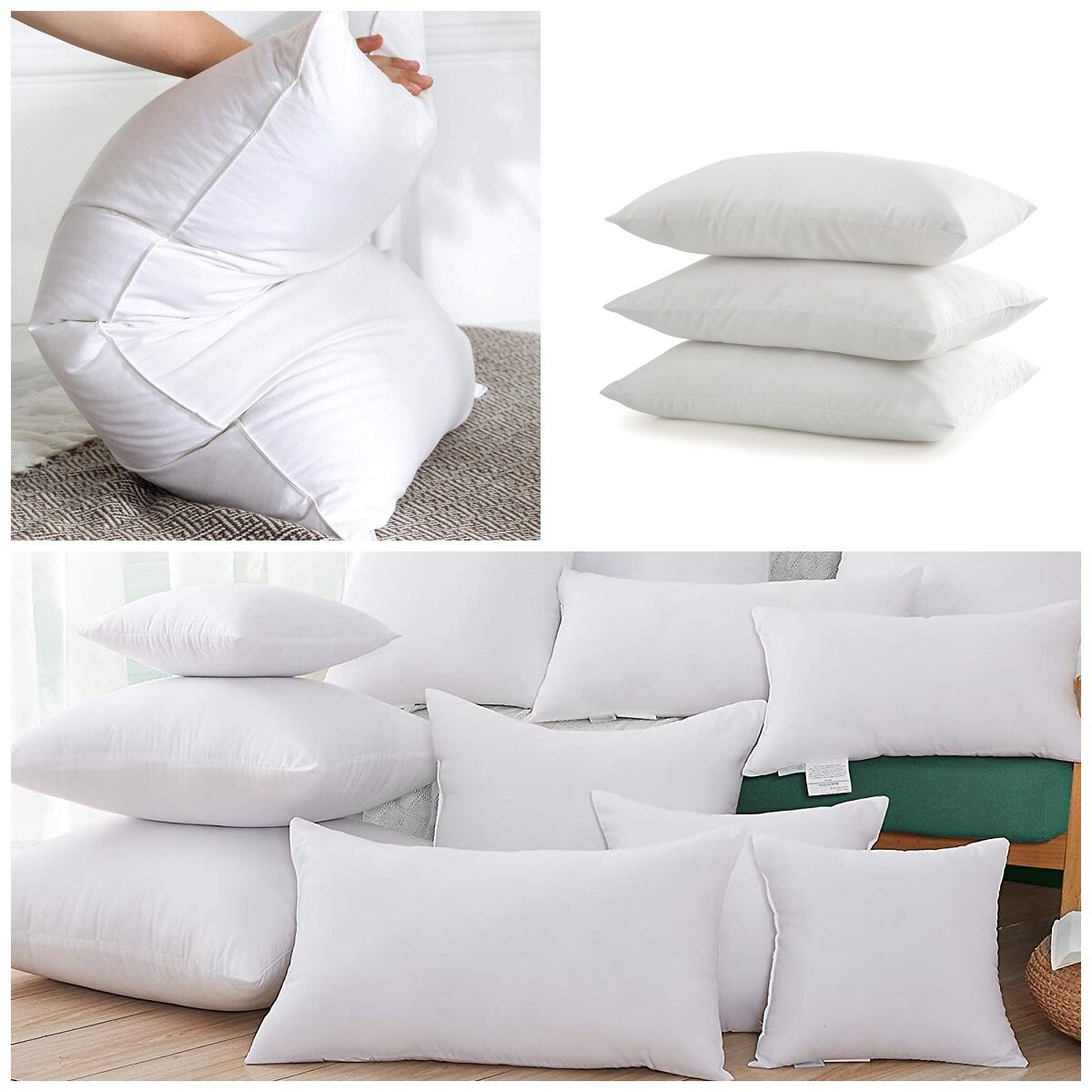 Cushion core bed pillows for neck pain premium pillow interior filler cotton throw pillows decor for car seat soft seat cushion: 50x70cm 600gr