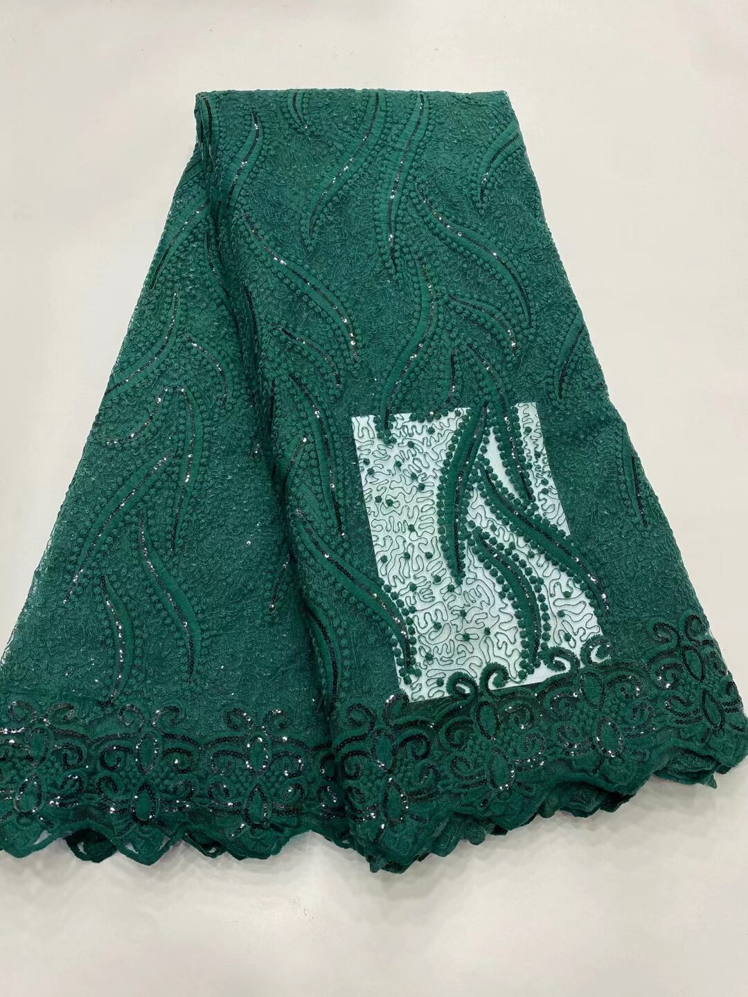 African Lace Fabric Onion Guipure Lace with Sequins Embroiderey Lace Fabric Nigeria Lace Fabric: as picture7