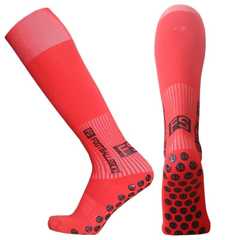 FS Long – chaussettes antidérapantes pour hommes et femmes, avec lettres, pour Baseball, Rugby, Football