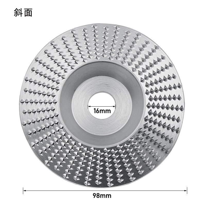 Hardmetalen Hout Slijpschijf Discs Haakse Slijper Schuren Schijven Metalen Plastic Hout Slijptol: 100mm silver bevel