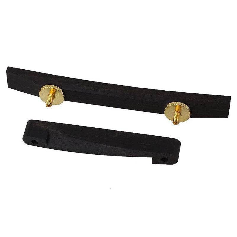 Ajustable de ébano Base de oro Hardware puente flotante para guitarra Jazz Archtop espaÃ a