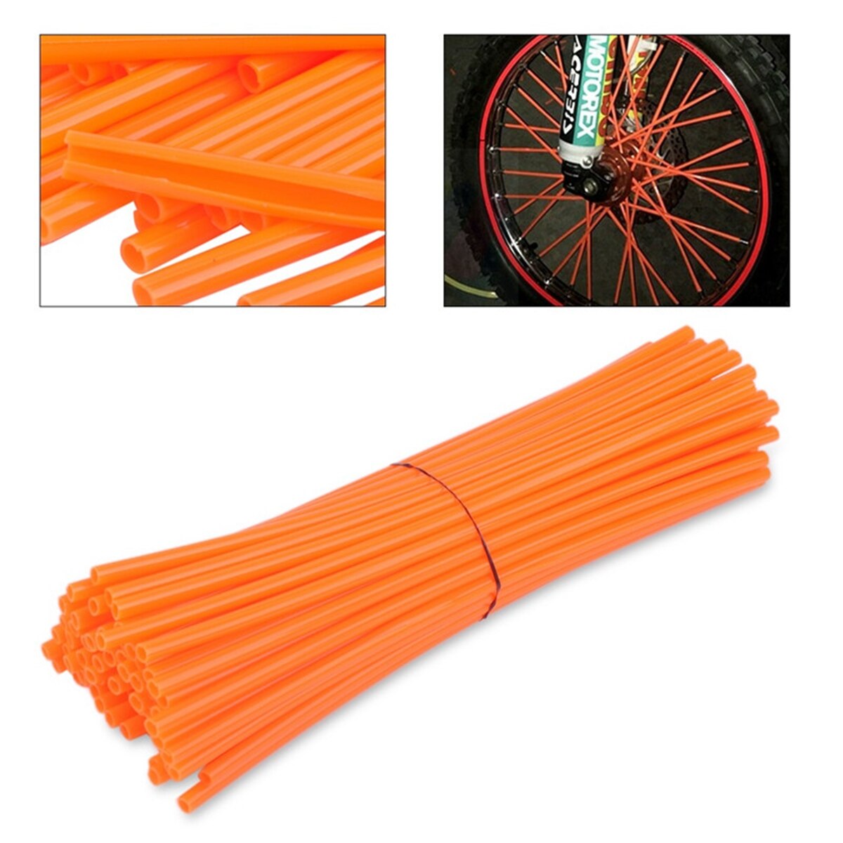Fundas protectoras para radios de bicicleta, cubiertas decorativas para llanta de rueda de bicicleta de montaña y carretera, 75 Uds.
