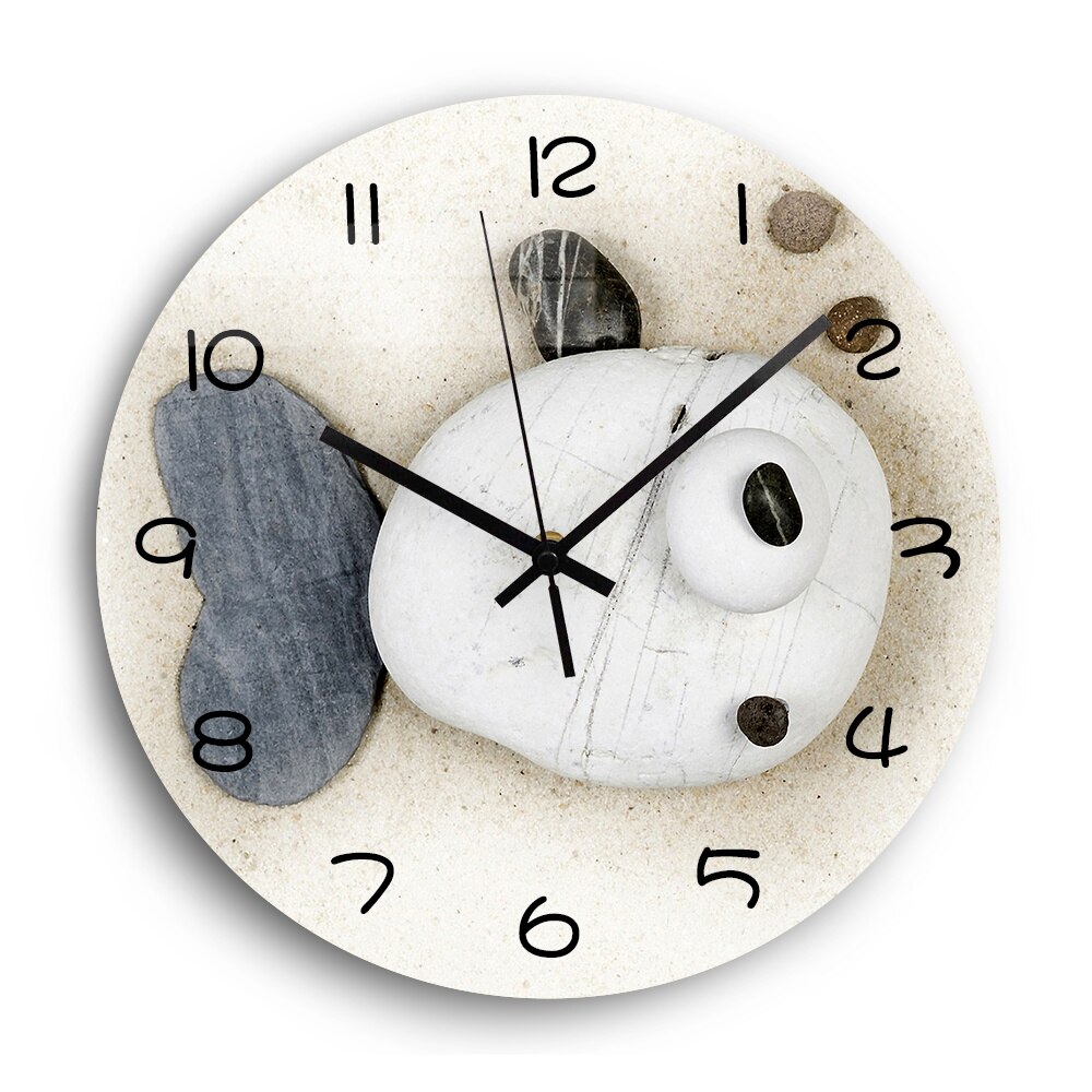 Wandklok met slinger pr. 30 cm 1xAA zwart/goud