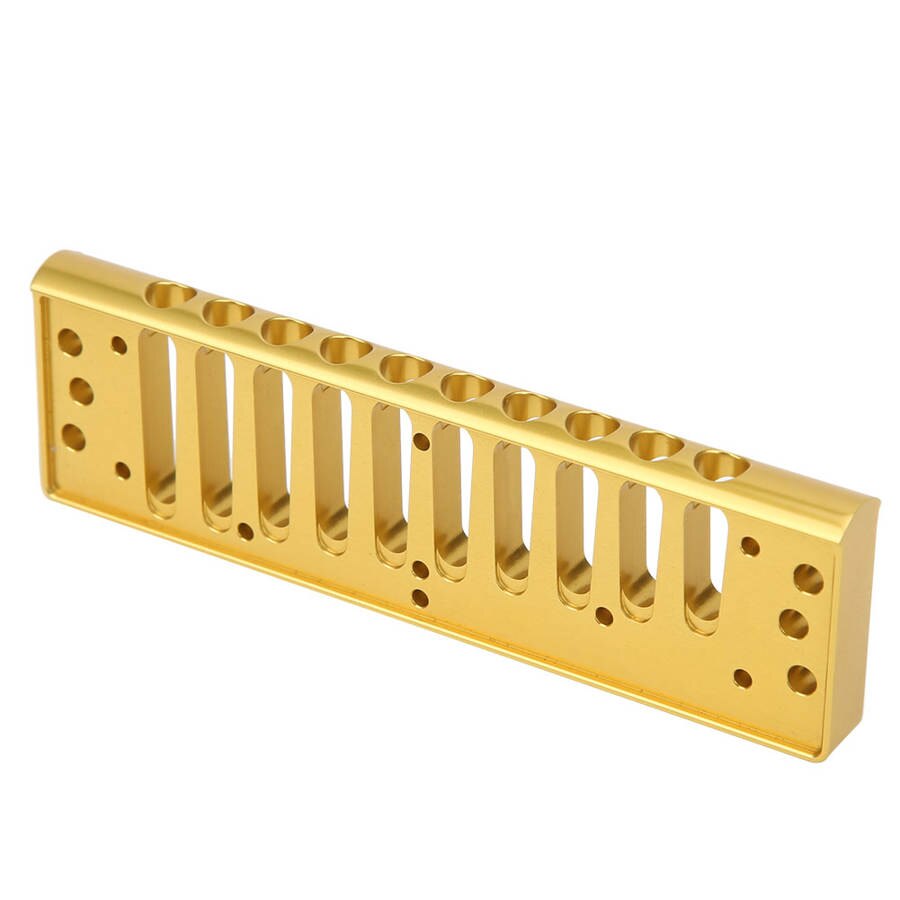 Brass Instruments Brass Instrument Parts Accessories Harmonica Comb 10‑Hole Blues Harp Comb Part for HOHNER SP20 Aluminum