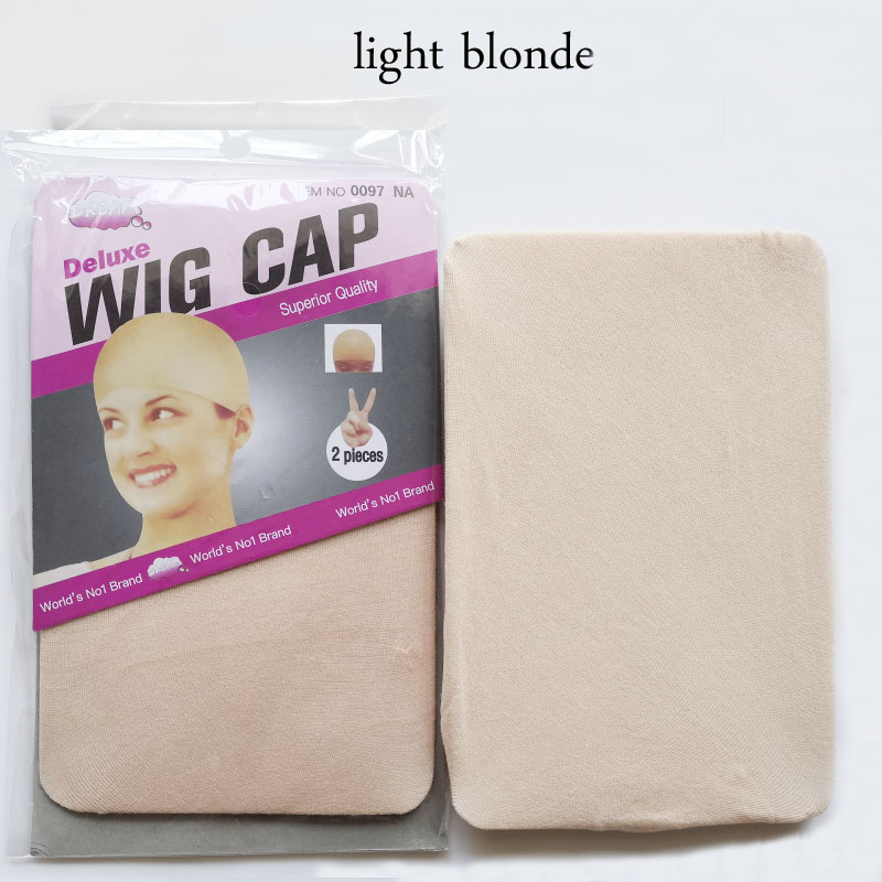 Gorro de malla elástica para peluca, malla tejida a la , color negro, marrón, Beige, malla para el pelo, 30 unidades (15 bolsas): light blonde 30pcs