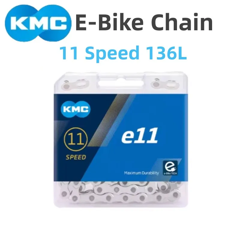 KMC e-bike E8 E9 E10 E11 E12 chaîne 8v 9v 10v 11v 12v vitesse 136 maillons antirouille vélo de Sport électrique chaînes de vélo électrique boîte d'origine: Rouge