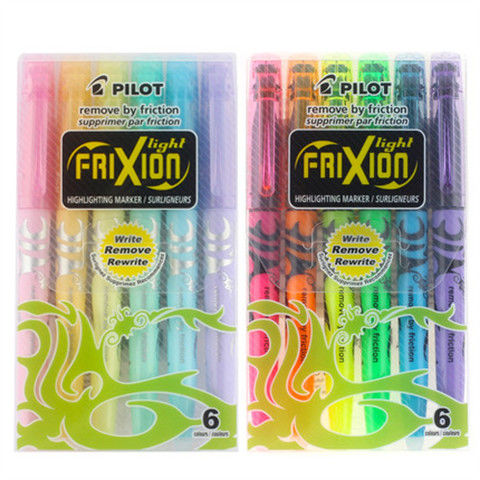Rotulador resaltador borrable de Frixion SW-FL piloto japonés de colores, marcadores fluorescentes, resaltador Pastel Kawaii, papelería escolar bonita: Gris claro