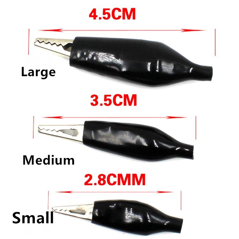 2pcs/5pcs Line length 50cm Crocodile clip small 28mm Double-ended Crocodile Clips Cable Alligator Clips Wire Testing Wire Clip