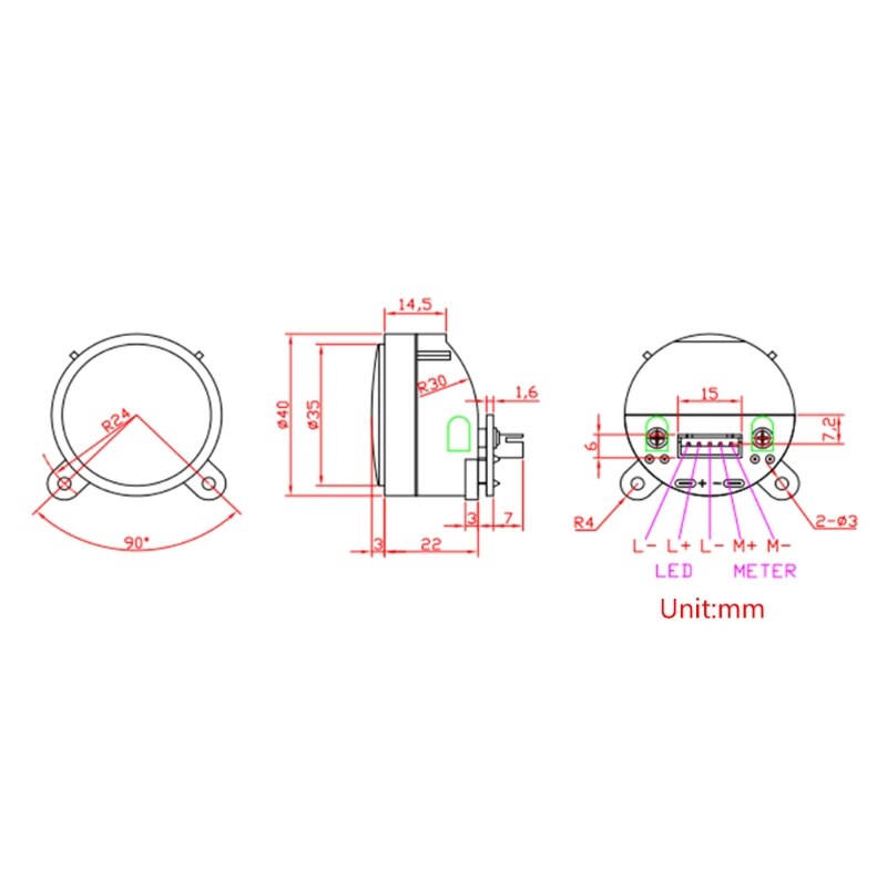 2022 VU Meter Sound Level Indicator Splitter Switcher High Precision Digital Volume Meter Dial Panel Meter