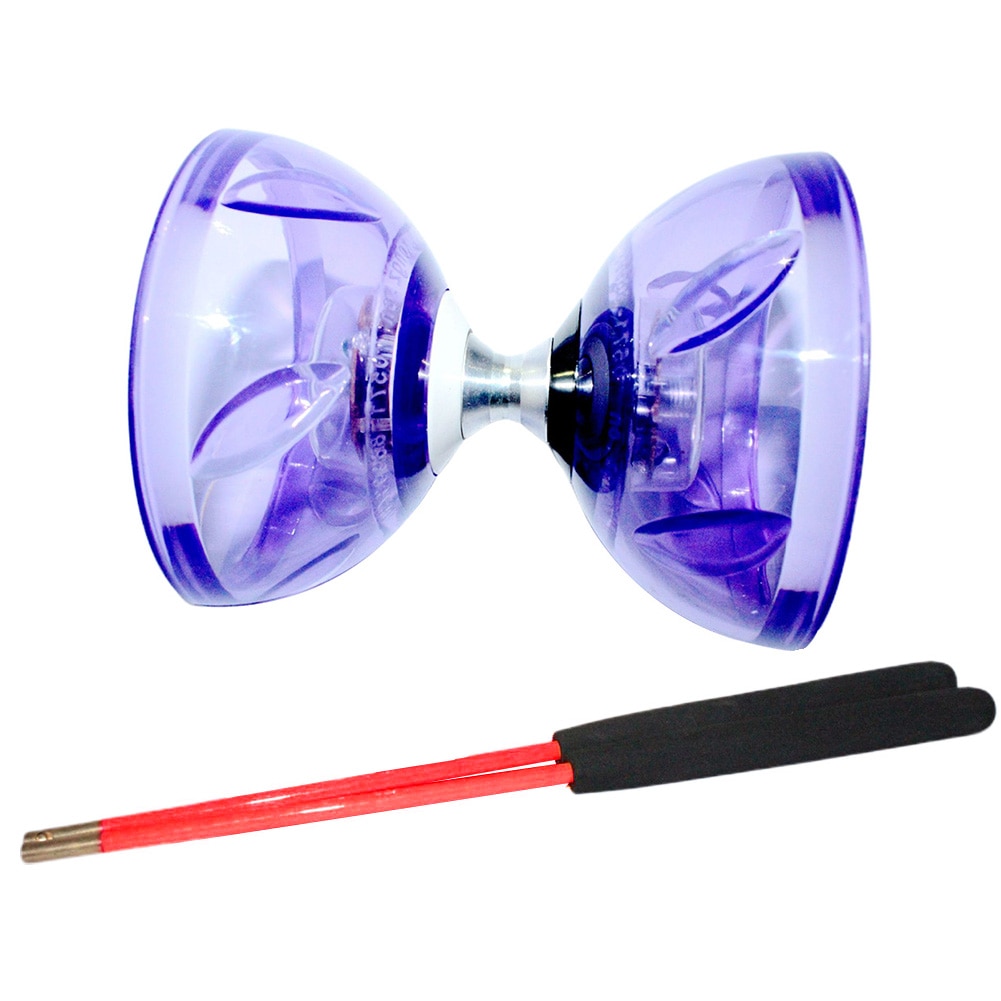 Soft Diabolo Set High Speed Light Glow Hand Play Hobbies Funny With Rope Classic Juggling Toy Bearing Children