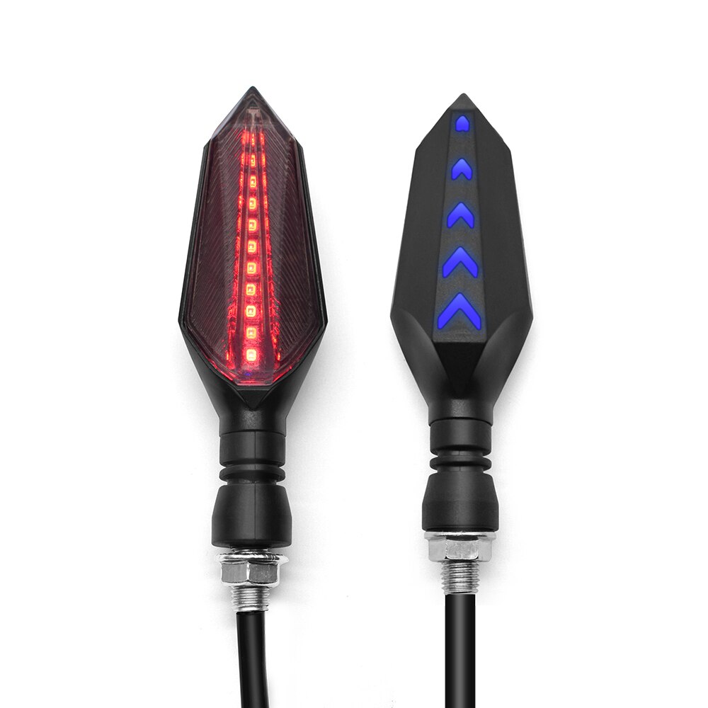 Universele Motorfiets 12V Led Knipperlichten Blinker Voor Achter Verlichting Voor Suzuki Gsf 1250 1200 650 Bandit Gsx 1250 1400 650F: 1 pair Red-Blue