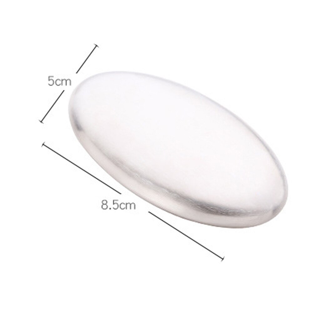 Magic Oval Deodorant Stainless Steel Soap Kitchen Bar Odor Remover Hands Washer