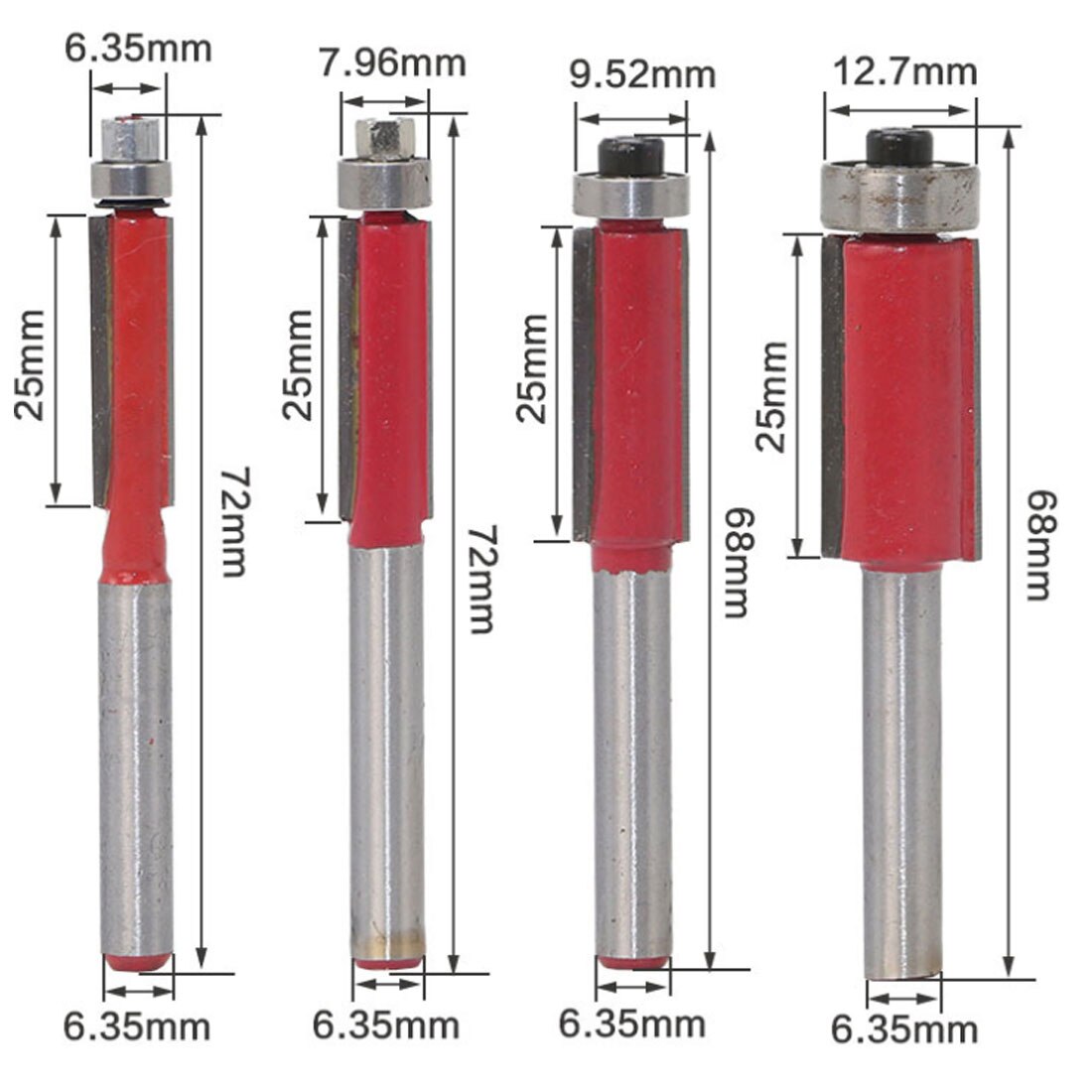 Router Bit Set 15pc/ 12pc/ 6pc/ 4pcs Trimming Stra... – Vicedeal