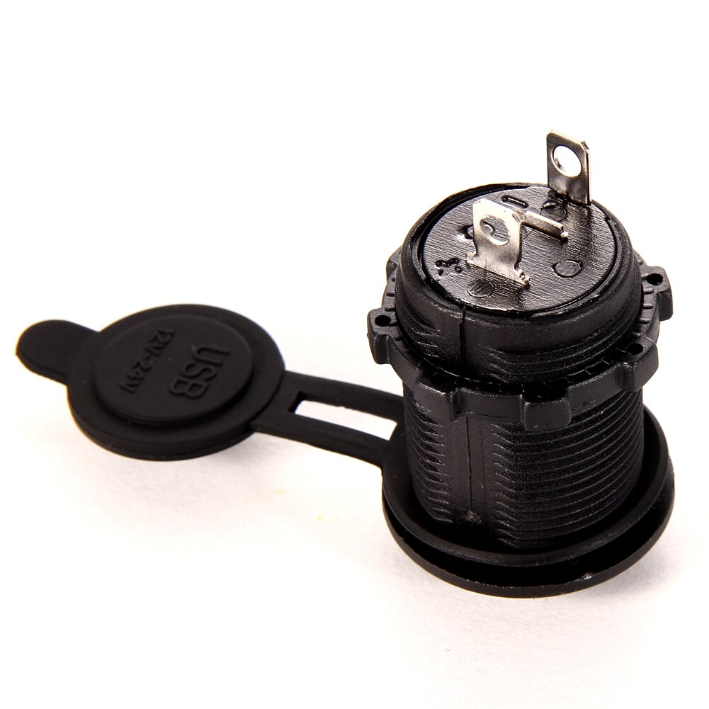 Universal Dual USB Charger Socket Outlet 2.1A Panel Mount Motorcycle Moto Accessories Charging Adapter Supply