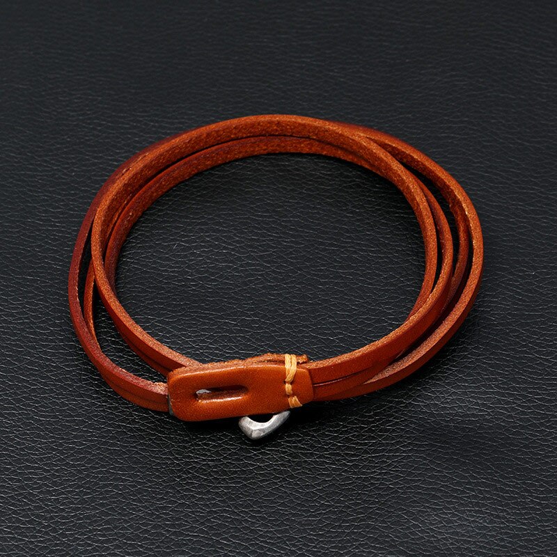 NIUYITID Vintage Multi-Layer Combination Leather Bracelets For Men Tribal Wristbands Male Jewelry