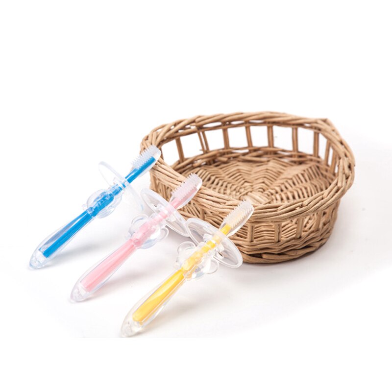 1Stck freundlicher Silikon Muss haben Pflege Zahnbürste Für Baby Weichen Zahnbürste