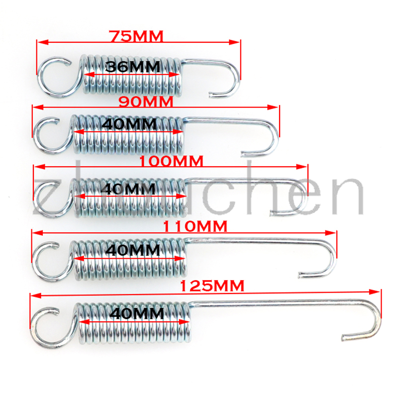 1 Pcs75mm 90mm 100mm 110mm 125mm Brake Foot Bracket Spring Cylindrical Spiral Pull Back Stretch Coil Bracket Off-road Vehicle