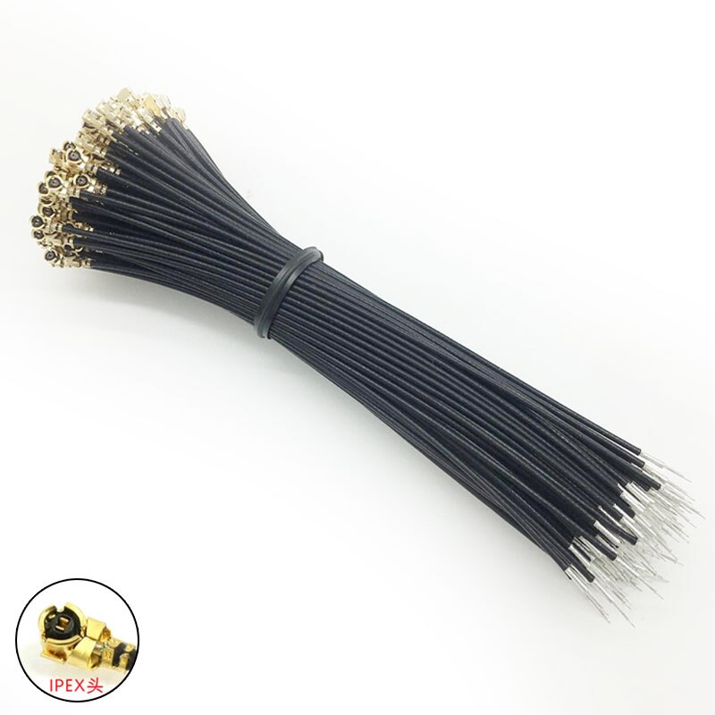 100pcs / batch RF1.13 immersion tin IPEX terminal line length 15cm wireless routing network card bonding wire