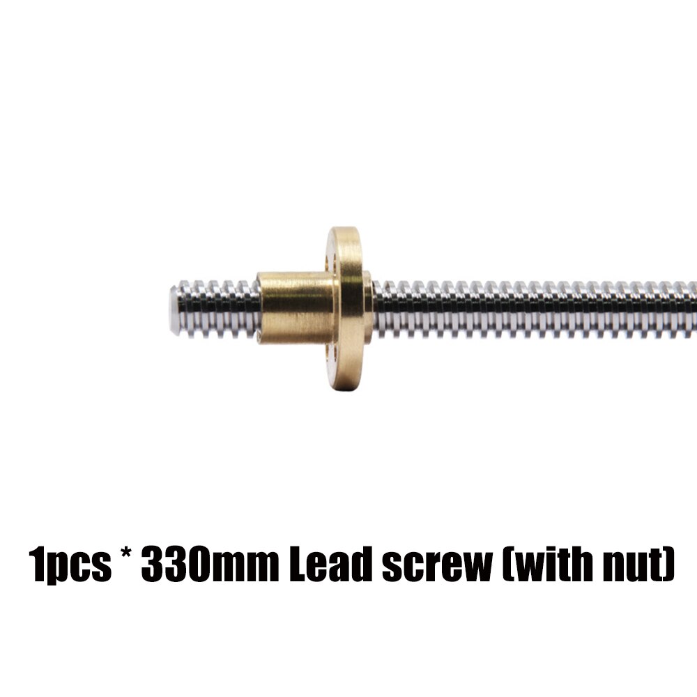 T8 Lead Screw OD 8mm Pitch 2mm Lead 2mm 100mm 150mm 200mm 250mm 300mm 330mm 350mm 400mm 500mm with Brass Nut for Reprap 3D Print: 330mm Lead screw