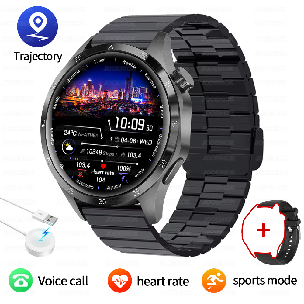 Dla HUAWEI GT4 sprytny zegarek mężczyźni 1,43-calowy ekran HD Tętno zdatność tor Bluetooth połączenie IP68 Wodoodporny sportowy smartwatch męnarty: SZARY