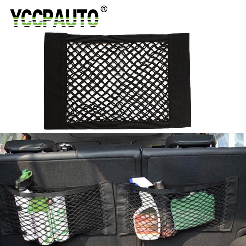 Yccpauto 1 stk bil bagasjerom organisator oppbevaringsveske lastebil seterygg nettveske elastisk netting bagasjelomme automatisk oppbevaring ryddenett