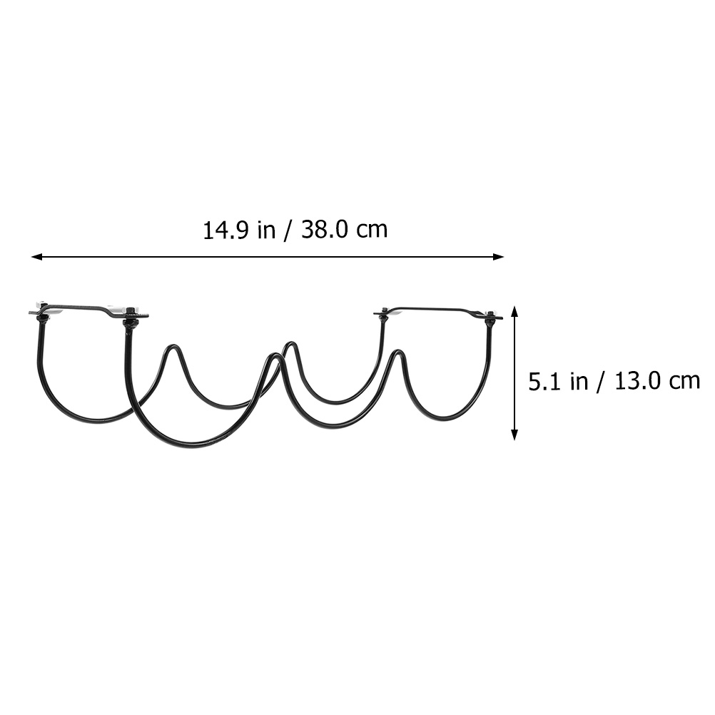 Schwarzer Flaschenregal aus Eisen unter dem Schrank, Ausstellungsregal, Küchenaufbewahrung, Ganizer, gerilltes , praktischer Ständer