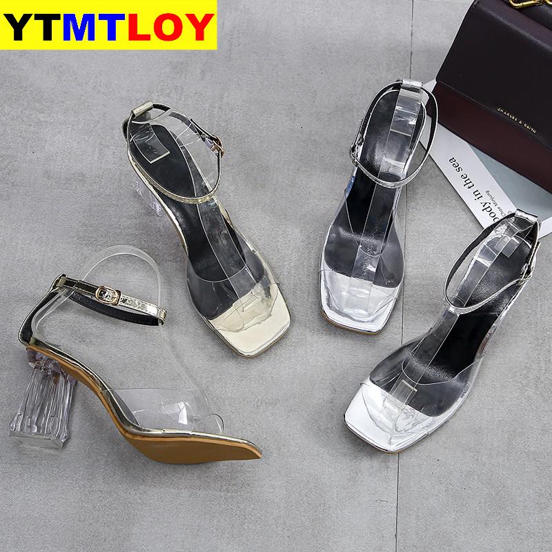 Dames sandalen schoenen open tenen transparante sandalen met hoge hak dames midden-oosten explosie l sandalen doorzichtige schoenen