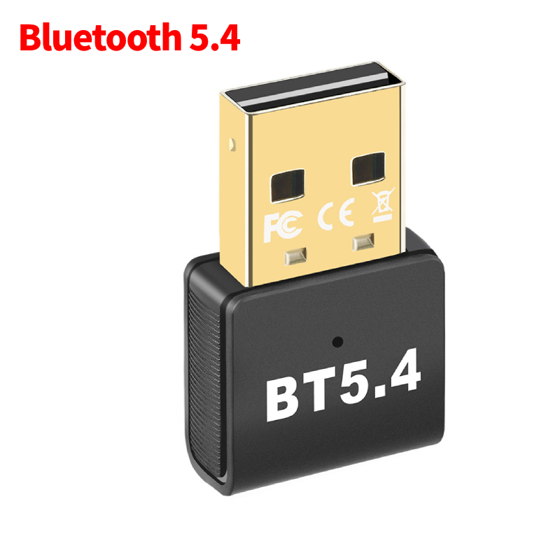 Bluetooth 5.4 Adapter USB Bluetooth 5.3 for PC Dongle Adaptador Wireless Mouse Keyborad Music Audio Receiver USB Transmitter: Red