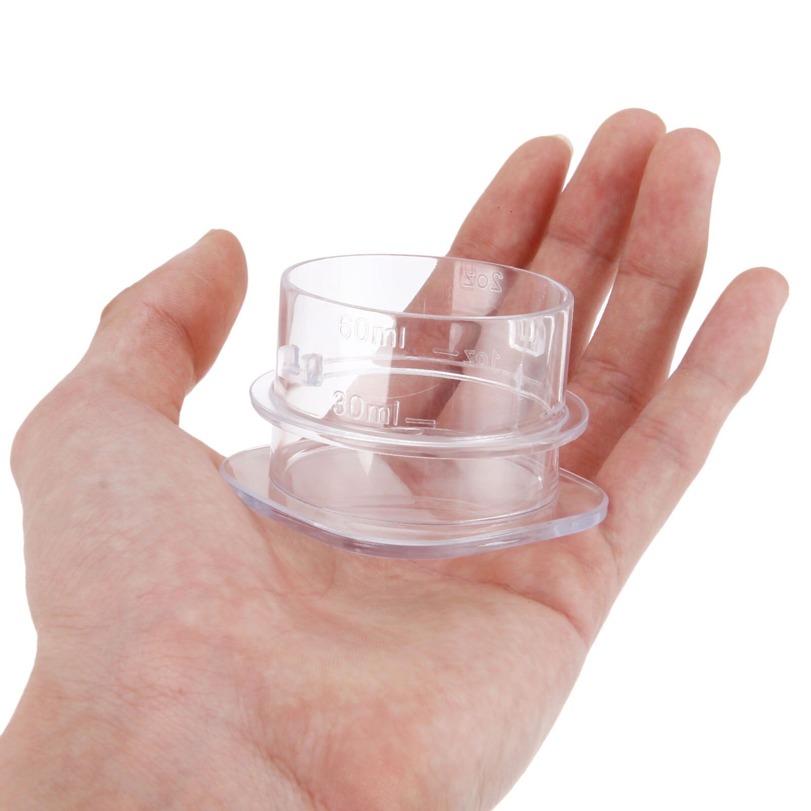 2Pcs/Kit Vervanging Mengbeker Deksel Cap + Center Filer Fit Voor Vierkante Top Glas/Plastic Oster/Osterizer Blenders Met Schaal Oz/Ml