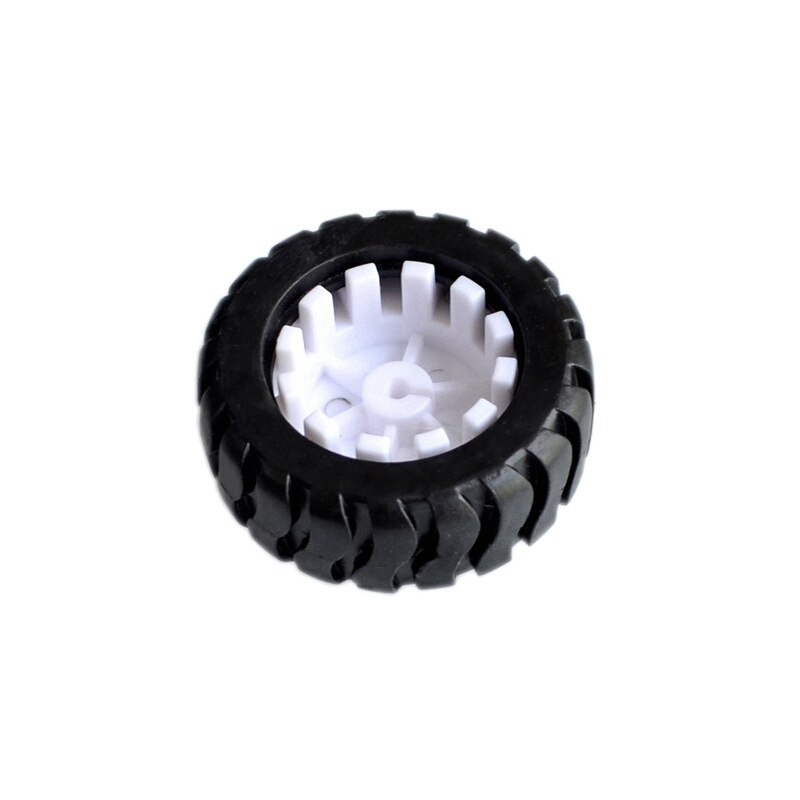 4Stck vier-Rad Stock Auto D-Achse Gummi Reifen N20 Metall Getriebe Motor- DC Motoren Roboter Zubehör Verfolgung Auto Für N20 Motor-