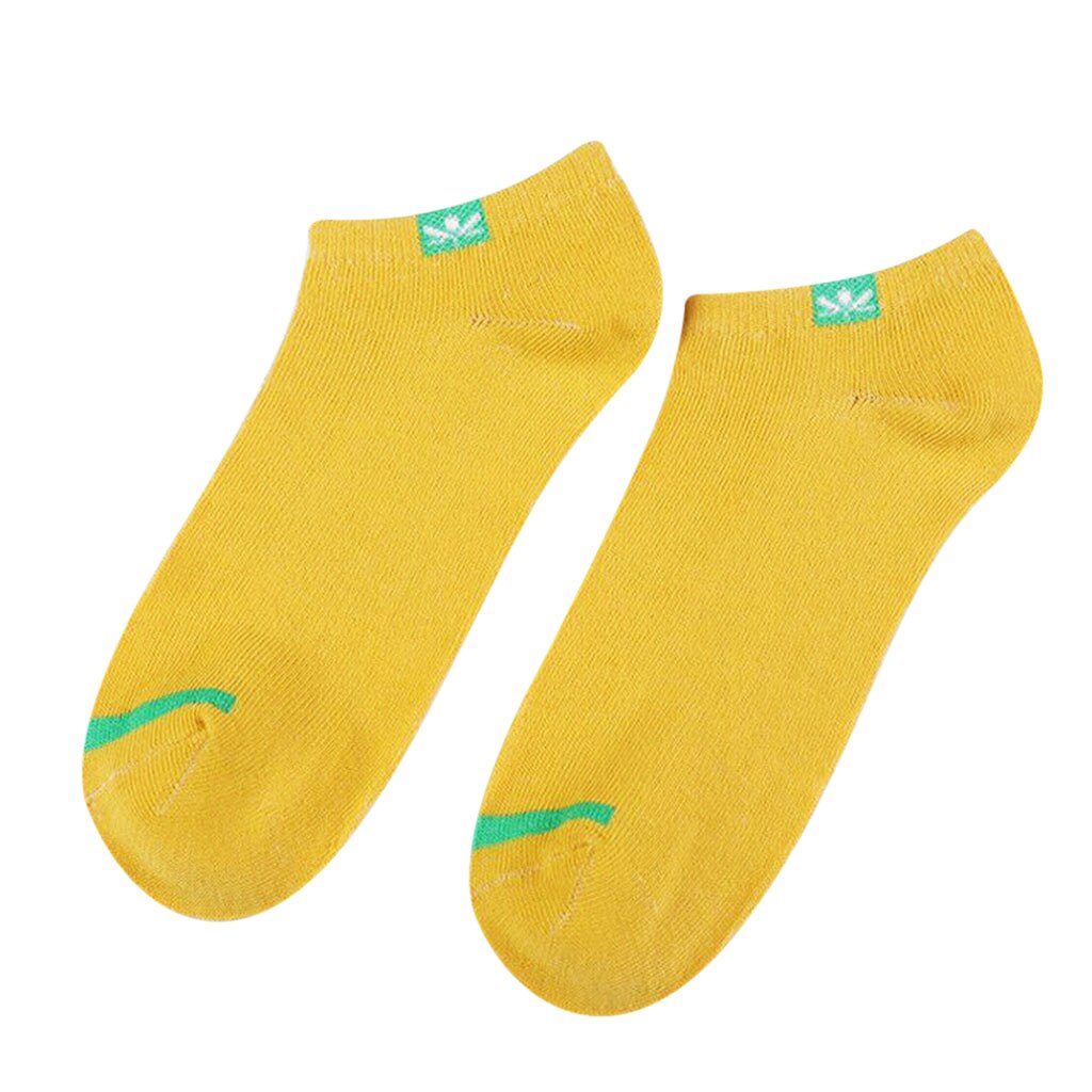 Men Stripe Boat Socks Ultra-thin Elastic Short Socks Male Casual Harajuku Breathable Little Pineapple Heap Socks Py6: Yellow
