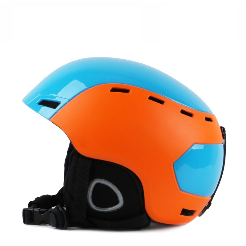 Ski Helmet Integrally-molded Skating Helmet Men Women Safty Snowboard Skateboard Helmet Skiing Protective Sports Helmet: blue orange / 56-59CM