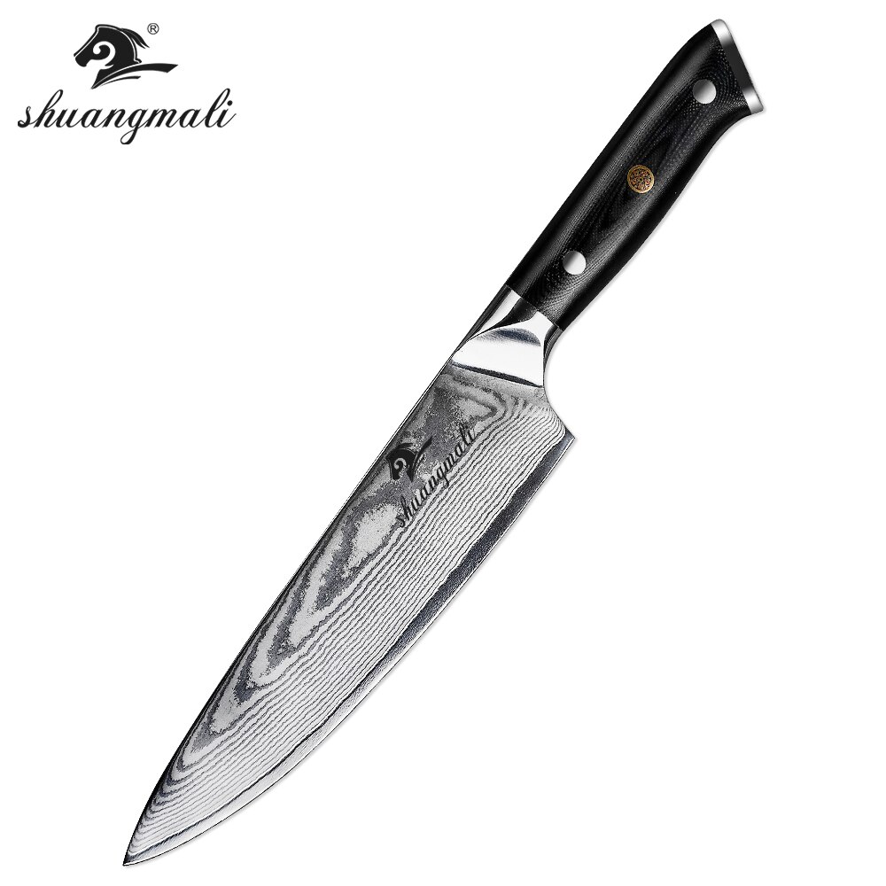 8 Inch Cleaver Meat Chef Knife 67 Layer VG10 Damascus Steel Kitchen Knives Sharp Utility Cooking Cutting Vegetable Chef Knives: Default Title