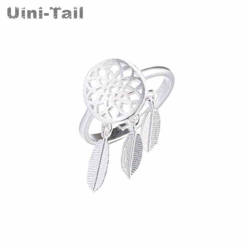 Uini-Tail 925 Sterling Zilver Eenvoudige Creatieve Droom Catcher Open Ring Mode Trend Persoonlijkheid Kwastje Klassieke Sieraden