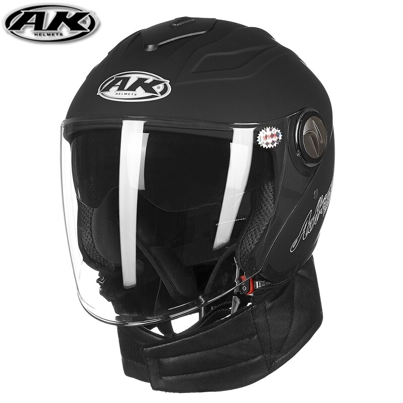 AK vier jahreszeiten elektrische auto halb-abgedeckt helme männer &amp; frauen doppel objektiv herbst winter motorrad helm
