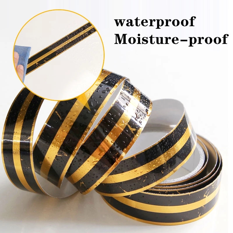 PVC Self adhesive Diagonal tile sticker Background Wall Mural tile gap sealing strip tape Beauty Seam Line Home Decoration