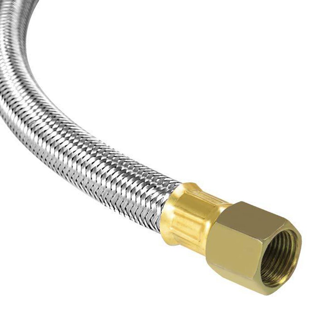 Stainless Braided Adjustable Propane Regulator W/ 4ft Hose QCC1/Type 1, fits most gas grill, propane smoker, fire pit