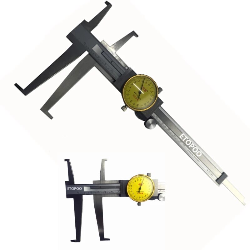 Calibrador Vernier con ranura interior, 9-150mm, 0,02mm, acero inoxidable, herramienta con doble garra