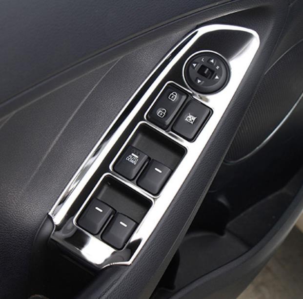 Bedieningspaneel van venster knop in auto rvs sticker Voor KIA K3 Forte K3 Cerato accessoires