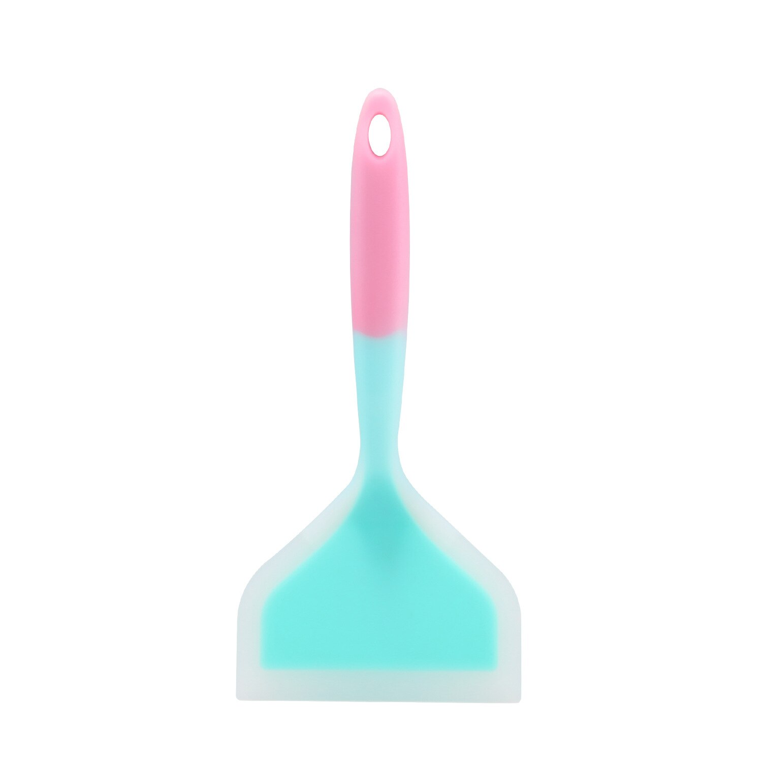 Silicone Cooking Turner Pancake Shovel Non-Stick Beef Meat Wide Pizza Spatula Kitchen Scraper Food Lifters Kitchen Gadgets: Pink and blue