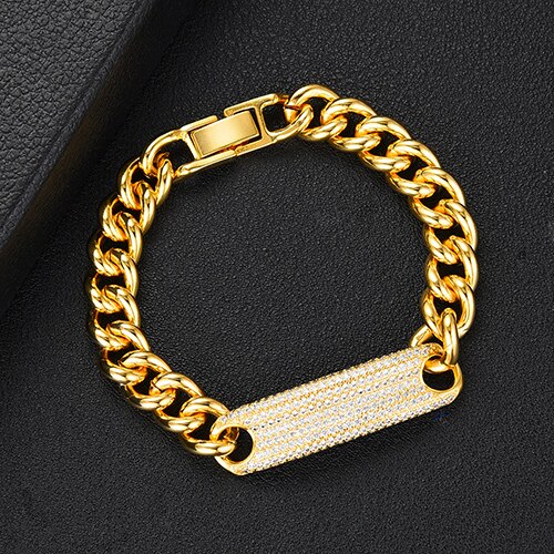 GODKI Trendy Link Chain Bracelet - Geometric Charm - Women's Bohemian Beach Jewelry: Gold