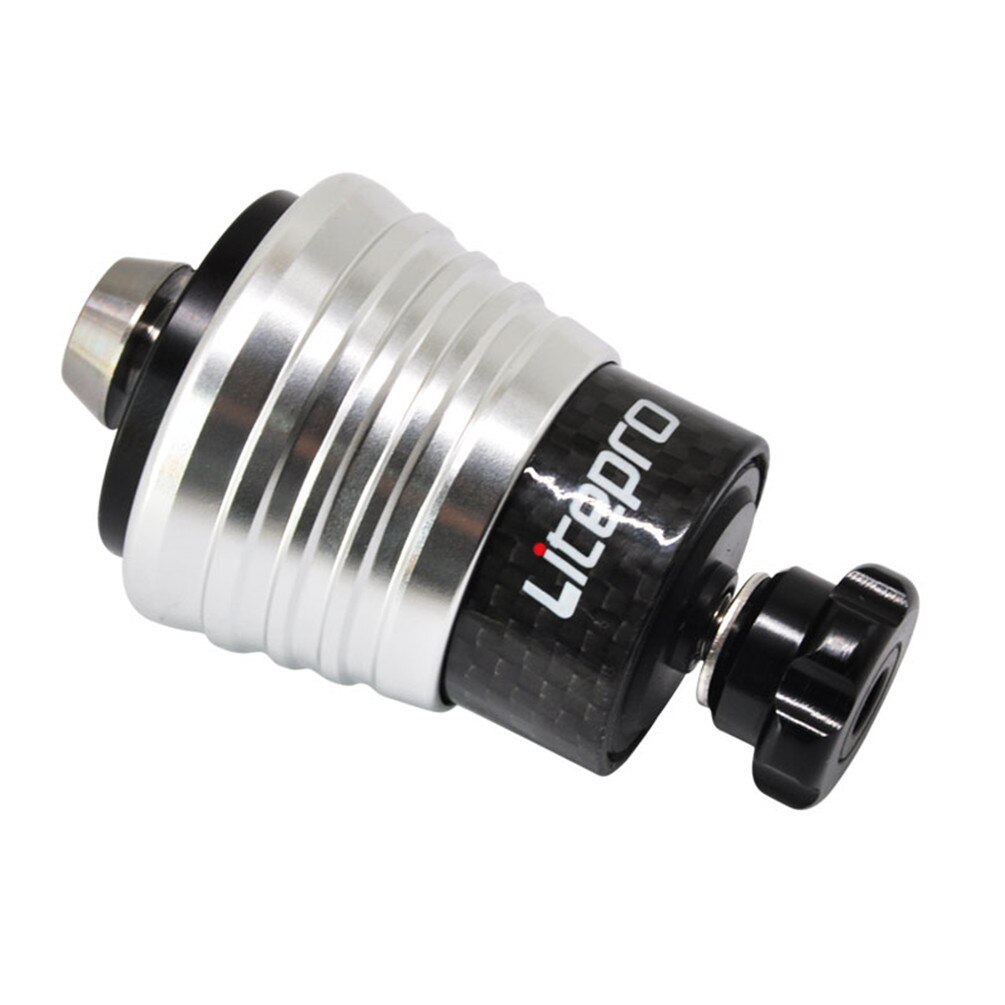 Litepro Folding Bike Carbon Fiber Rear Shock Suspension Spring Titanium Axle Shock Absorber For Brompton Bicycle: silver