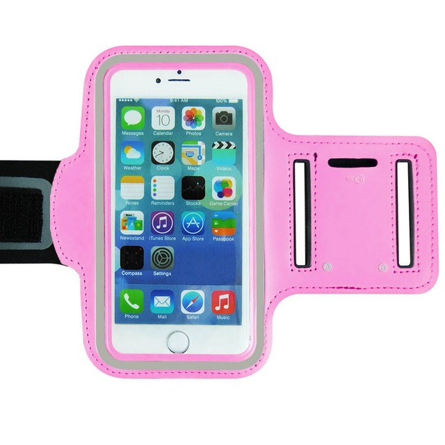 JAVY Universal Outdoor Sports Phone Holder Armband Case for Samsung Gym Running Phone Bag Arm Band Case for iPhone 11 xs max 6.5: pink