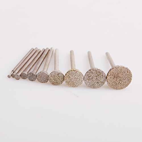 10 stks/set Extra Brede Diamant Slijpschijf 2-16mm Dremel Rotary Gereedschap Carborundum Metalen Steenhouwen Grind gereedschap