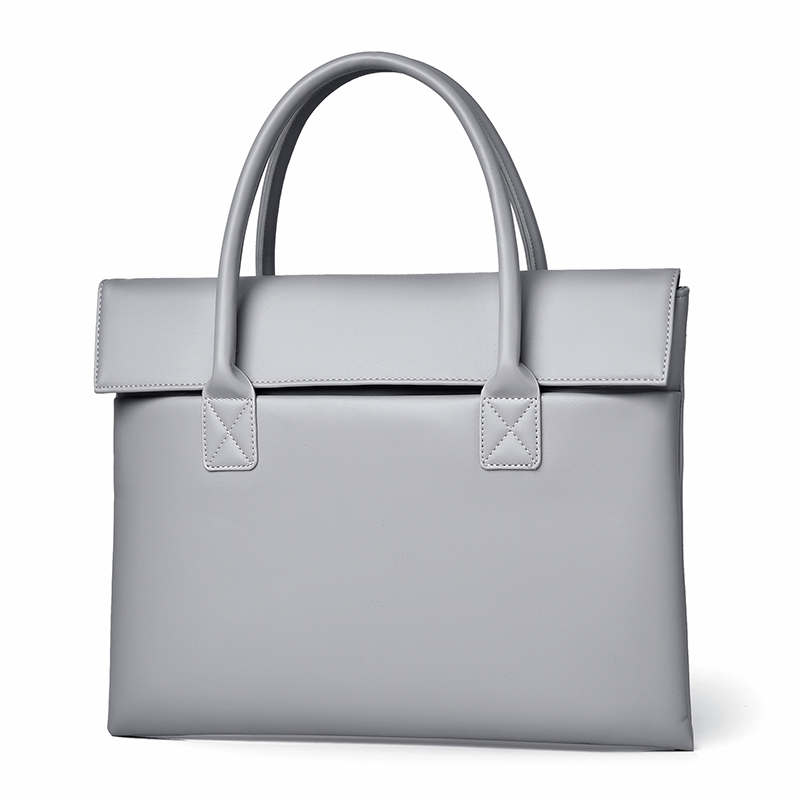 Large Capacity Laptop Bag - Stylish and durable briefcase with multiple compartments for daily essentials and laptop accessories: GRAY