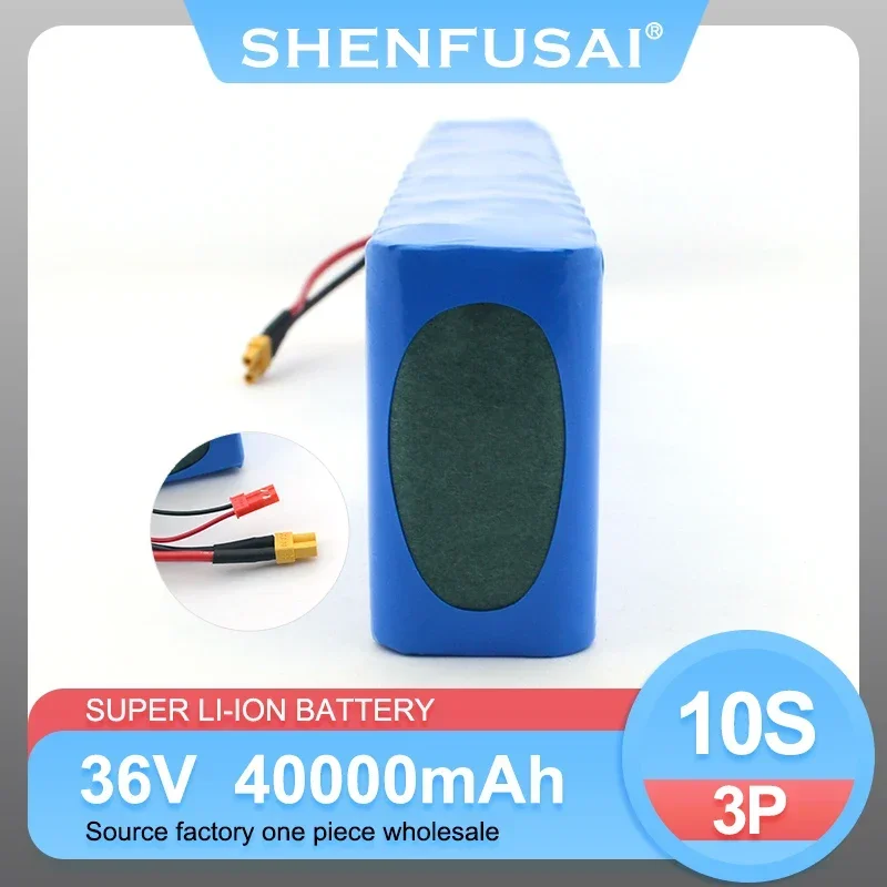 36V 18650 lithium 10s3p 40000mAh ion battery pack, suitable for 250w~ 500w electric bicycle/scooter, sold with charger