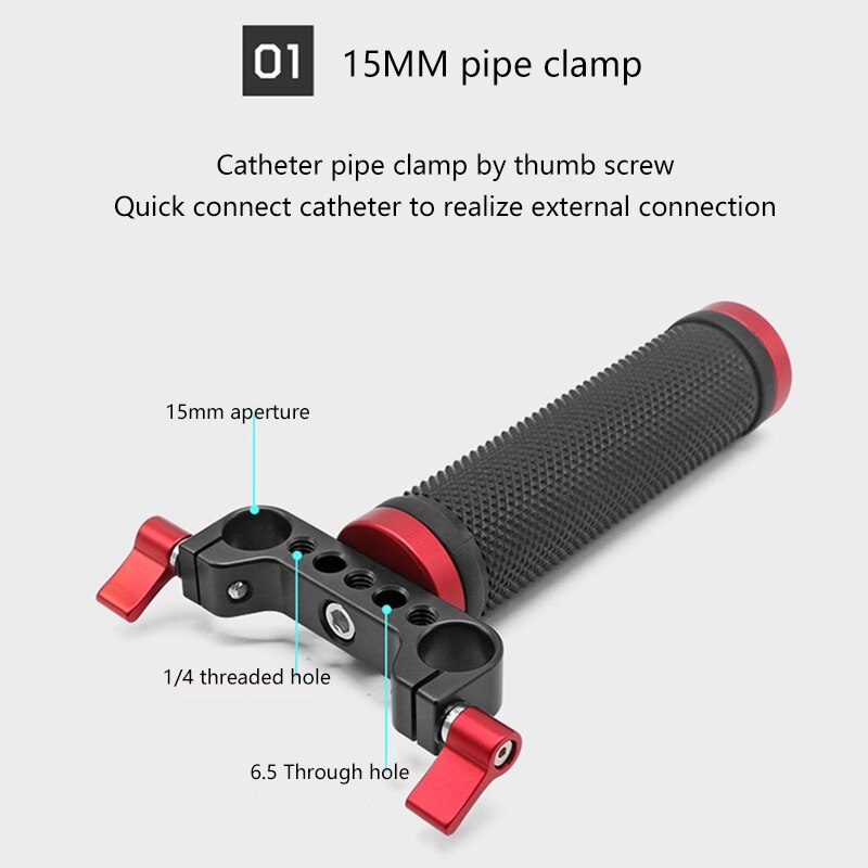 15Mm Handvat Kit Met Staaf Klem Connector, Toepasselijk Voor Dslr Camera Rig Ondersteuning Rail System