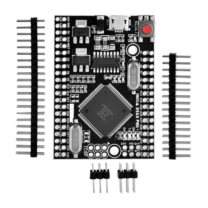 3PCS MEGA 2560 PRO Board Embed CH340G/ATMEGA2560-16AU Chip with Male Pin Headers, Compatible for Arduino Mega2560 DIY
